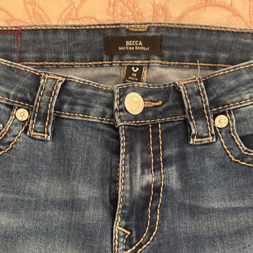 True Religion BECCA Classic Boot Cut Jeans - Dark Blue